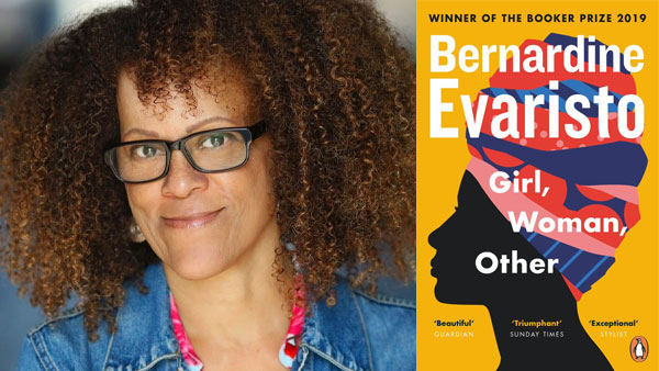 Book Club book - Bernadine Evaristo and the cover of Girl, Woman, Other